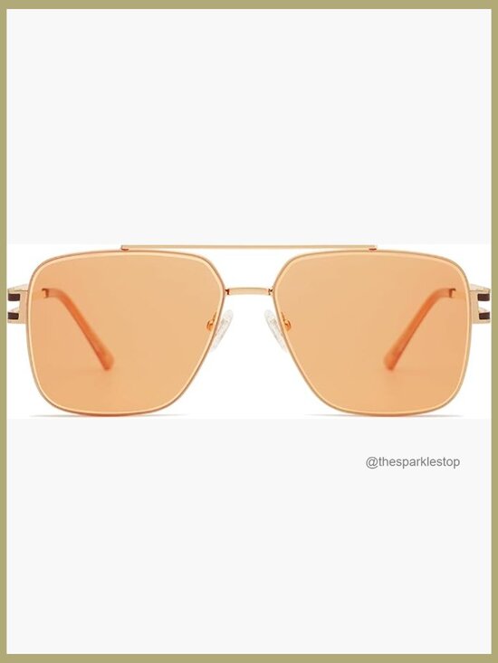 Retro Oversized Square Sunglasses Metal Frame UV400 Protection Unisex main image 4